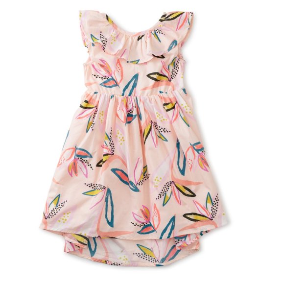 Tea Collection High Low Ruffle Neck Dress - Picture 1 of 3